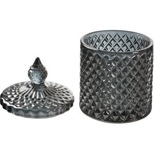 Clayre & Eef 6GL4722 Vorratsglas mit Deckel Glas Grau...