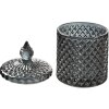 Clayre & Eef 6GL4722 Банка для хранения с крышкой Стекло серое Ø 9x14 см Классика
