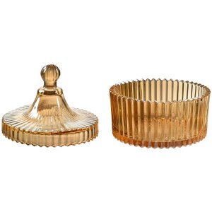 Clayre & Eef 6GL4724 Vorratsglas Gelb Ø10x12...