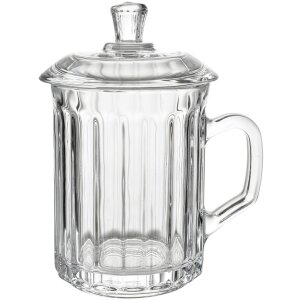 Clayre & Eef 6GL4727 Becher mit Deckel Glas 250 ml...