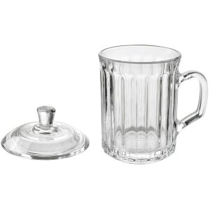 Clayre & Eef 6GL4727 Becher mit Deckel Glas 250 ml...
