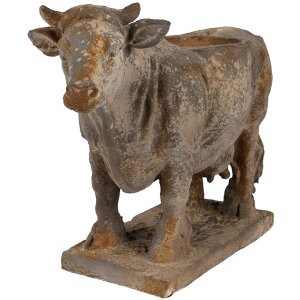 Clayre & Eef 6MG0110 Blumentopf Kuhform Grau-Beige 36x15x28 cm Antik-Look