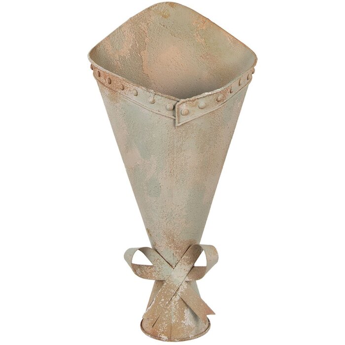 Clayre & Eef Blumentopf Eisen Grüntöne Vintage Look 50 cm