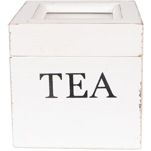 Clayre & Eef 6H2397 Teedose Weiß 12x12x12 cm...