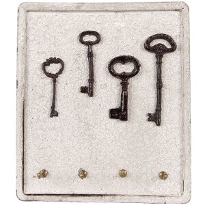 Clayre & Eef 6H2399 Schlüsselbrett Beige Braun...