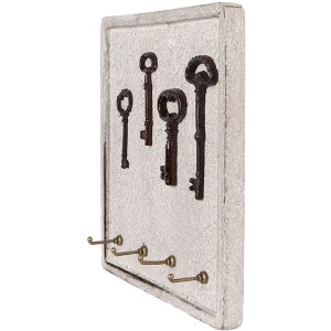 Clayre & Eef 6H2399 Schlüsselbrett Beige Braun...