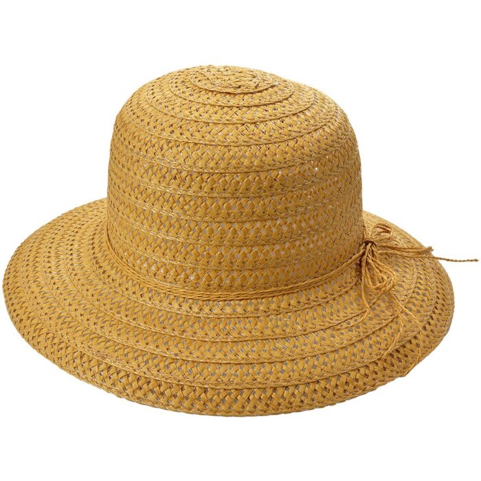 Juleeze JZHA0124 Damenhut Braun 57 cm Strohhut mit Schleife Sommerhut Elegant