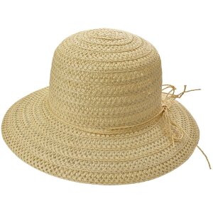Juleeze JZHA0125 Hut Beige 57 cm Strohgeflecht Schleife...