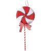 Clayre & Eef 66108 Anhänger Lollipop Rot Weiß 17x6x41 cm Kunststoff