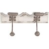 Clayre & Eef 6H2400 Вешалка настенная 2 крючка Античный стиль Белый 23x6x10 см