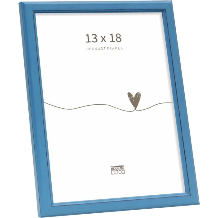 Deknudt S236F6 Фоторамка синяя из дерева 13x18 см в деревенском стиле