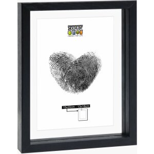 Deknudt Glasrahmen mit Holzkante in Schwarz für...