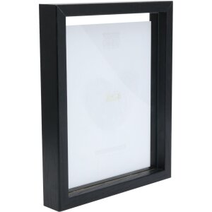 Deknudt Glasrahmen mit Holzkante in Schwarz für schwebenden Effekt 15x20 cm