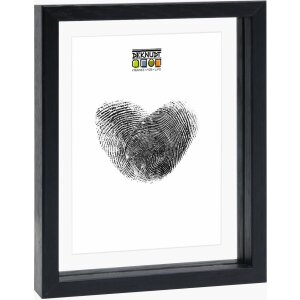 Deknudt Glasrahmen mit Holzkante in Schwarz für...