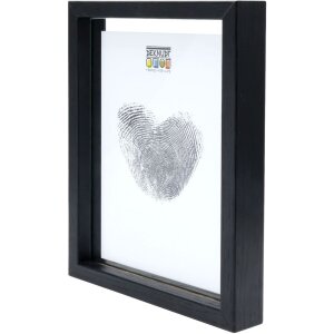 Deknudt Glasrahmen mit Holzkante in Schwarz für...
