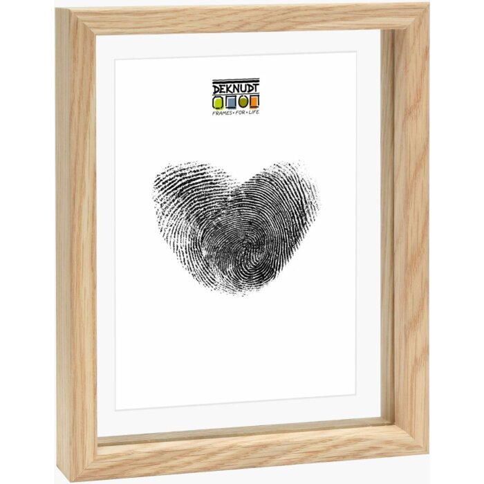 Deknudt S68SG2 Glasrahmen mit Holzkante in Natur für schwebenden Effekt 20x30 cm