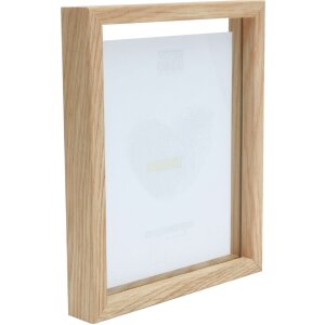 Deknudt S68SG2 Glasrahmen mit Holzkante in Natur für schwebenden Effekt 20x30 cm