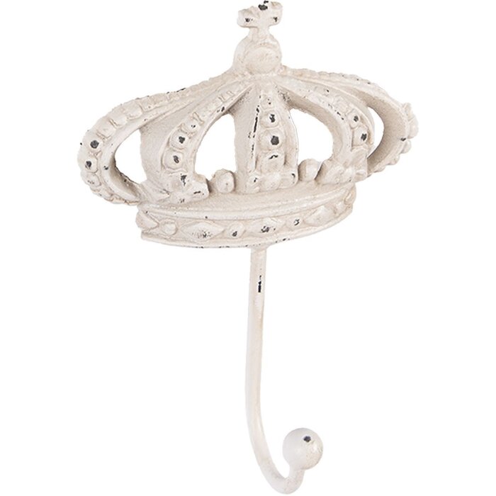 Clayre & Eef 6Y5773 Настенный крючок Iron White Antique 14x7x19 см Настенный крючок Shabby