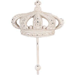 Clayre & Eef 6Y5773 Wandhaken Eisen Weiß Antik...