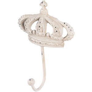 Clayre & Eef 6Y5773 Настенный крючок Iron White Antique 14x7x19 см Настенный крючок Shabby