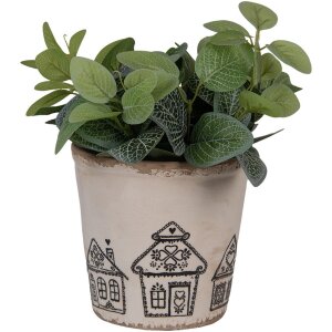 Clayre & Eef 6CE2123L Dekoration Blumentopf Beige...