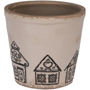 Clayre & Eef 6CE2123M Dekoration Blumentopf Keramik...