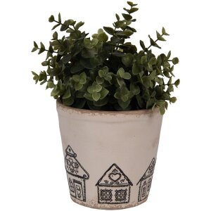 Clayre & Eef 6CE2123M Dekoration Blumentopf Keramik...