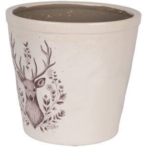 Clayre & Eef 6CEGTW0001XL Dekoration Blumentopf Beige...