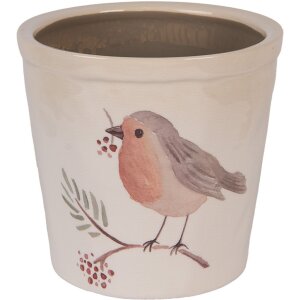 Цветочный горшок Clayre & Eef с птицей,...