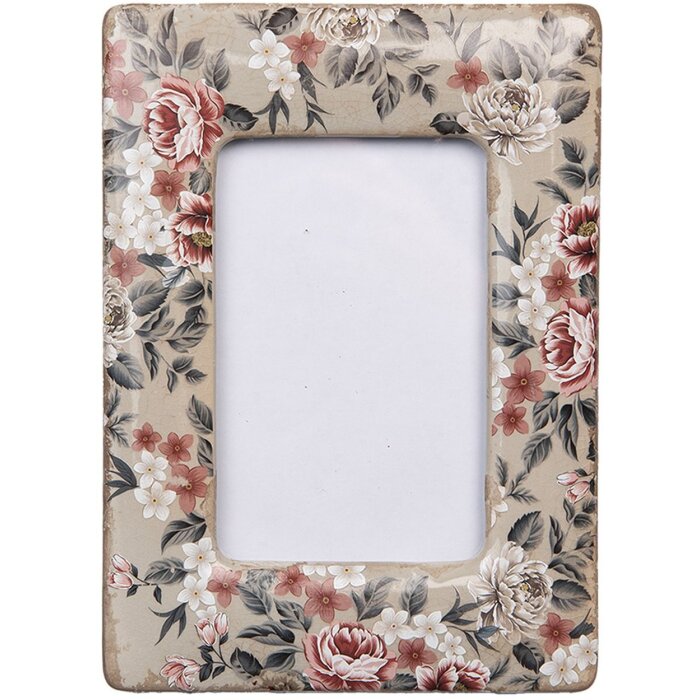 Clayre & Eef Bilderrahmen Beige Rosa 13x2x18 cm / 9x13 cm