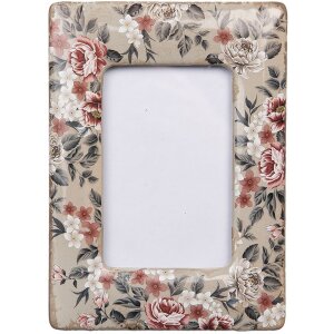 Clayre & Eef Bilderrahmen Beige Rosa 13x2x18 cm /...