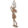 Clayre & Eef Металлическая фигурка "Ребенок с сачком" коричневая 39x13x87 см