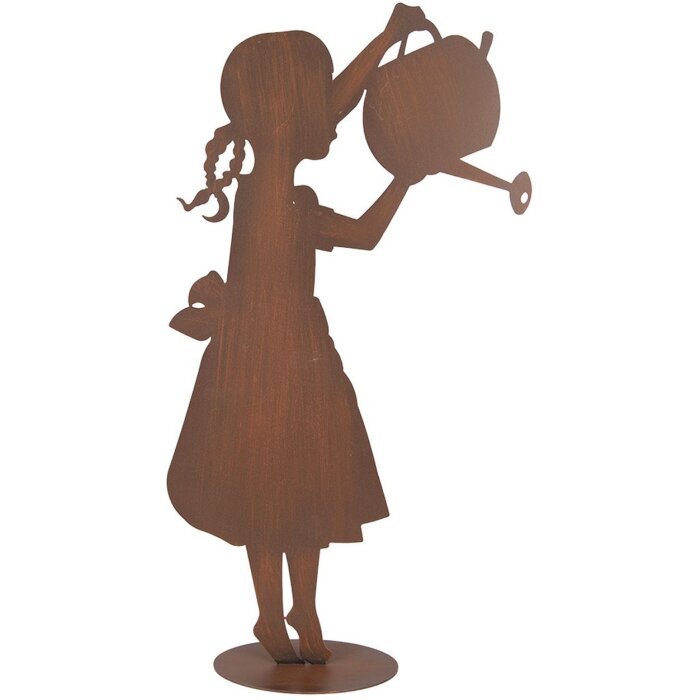 Clayre & Eef Декофигура Ребенок с лейкой с эффектом ржавчины 36x12x62 см