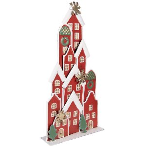 Clayre & Eef 5Y1379 Рождественский декор Домик в стиле кантри, 28x8x56 см