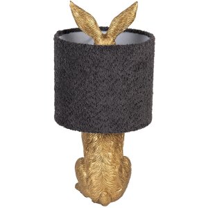 Clayre & Eef Настольная лампа Заяц Золотой E27 20x43 см