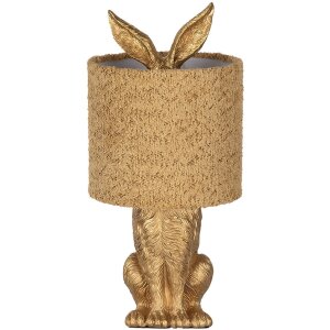 Clayre & Eef Настольная лампа Заяц с желтым абажуром...