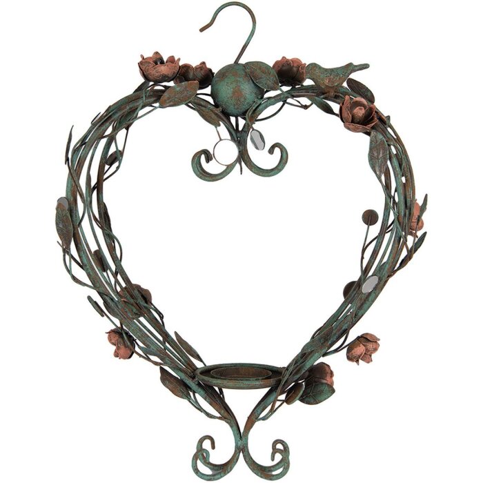 Подвесной подсвечник Сердце 43x22x60 см Clayre & Eef