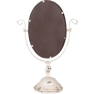 Clayre & Eef 62S330 Tischspiegel Beige Braun 34x16x50 cm Oval Vintage Stil