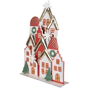 Clayre & Eef Weihnachtsdeko Häuserensemble...