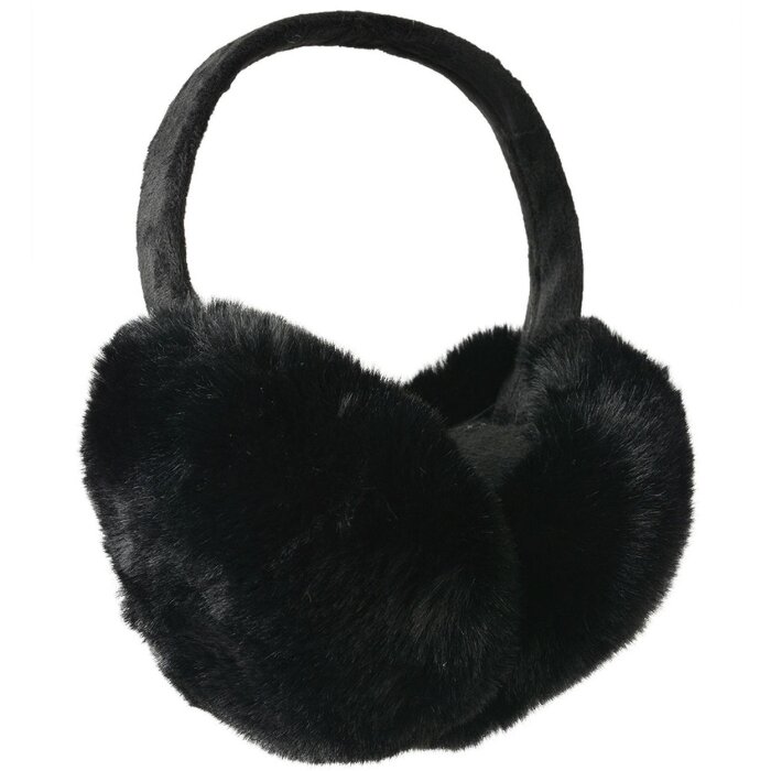 Juleeze JZEW0016Z Ohrwärmer Schwarz 13 cm Kunstfell flexibel Einheitsgröße
