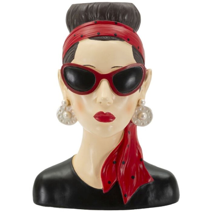 Mauro Ferretti Vase Frau Hollywood 21x16x27 cm mehfarbig