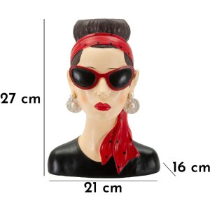 Mauro Ferretti Vase Frau Hollywood 21x16x27 cm mehfarbig