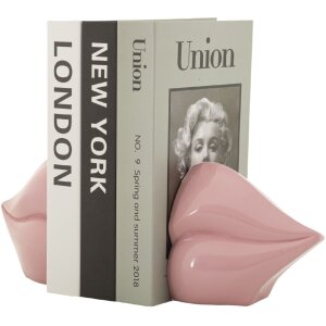 Mauro Ferretti Buchstütze Mund 27x9x13 cm rosa