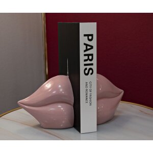 Mauro Ferretti Buchstütze Mund 27x9x13 cm rosa