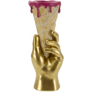 Mauro Ferretti Blumentopf Tüte 12,5x11x31 cm gold rosa