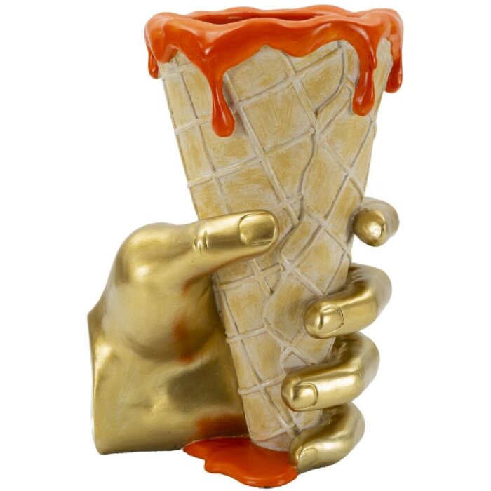 Mauro Ferretti Blumentopf Tüte 18x16x26 cm gold orange