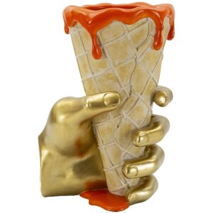 Mauro Ferretti Blumentopf Tüte 18x16x26 cm gold orange