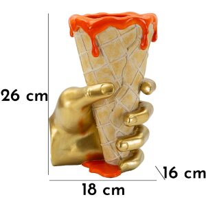 Mauro Ferretti Blumentopf Tüte 18x16x26 cm gold orange