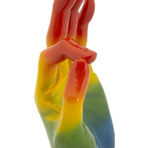 Mauro Ferretti Dekofigur Regenbogenhand OK 16x10,5x36 cm mehfarbig