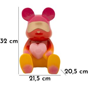 Mauro Ferretti Dekofigur Regenbogenbär 21,5x20,5x32 cm rot gelb